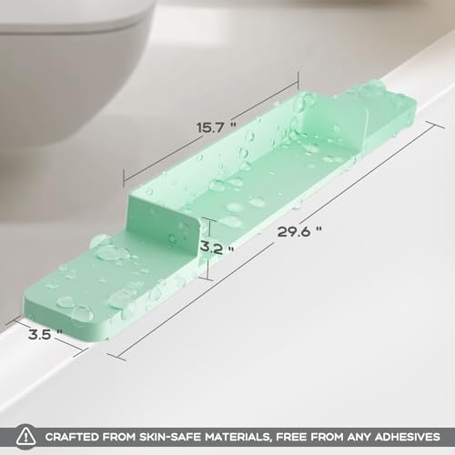 YUOROS Silicone Splash Guard for Bathtub Green