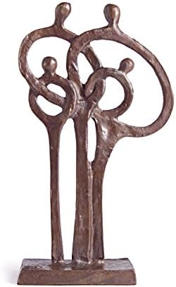 Danya B ZD10102 Family of 4 Love Ring Bronze Sculpture
