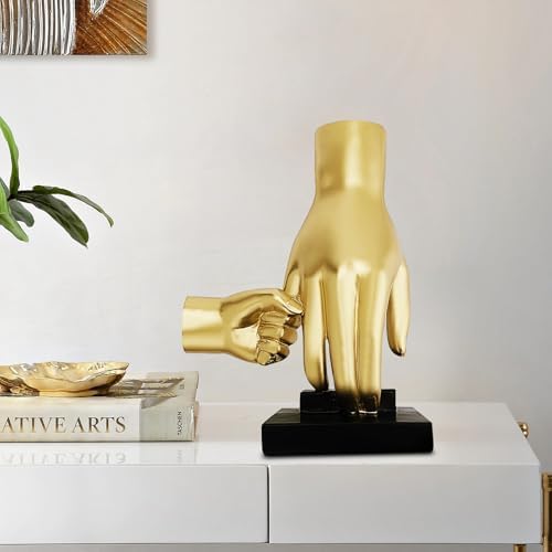 Gold Hands Sculpture Statues Modern Home Decor