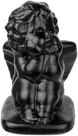 Rockcloud Black Obsidian Angel Stone Figurine