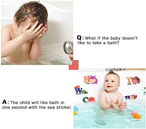 Secopad Non-Slip Bathtub Stickers 26PCS Alphabet Decals