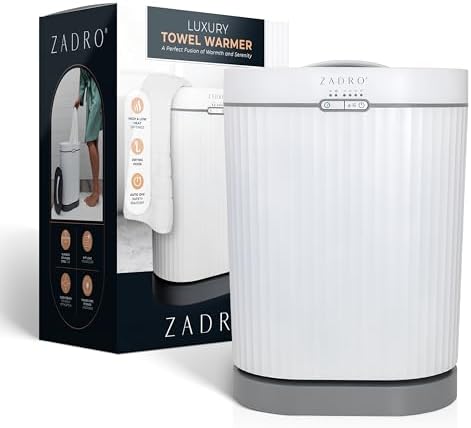 Zadro Fluted Oval Towel Warmer with Timer and Aromatherapy