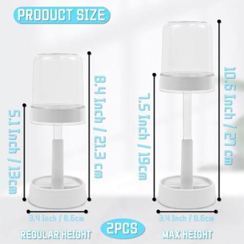 GTILE 2 Pack Toothbrush Holder with Cup and Cover