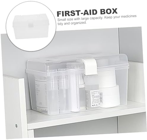 FRCOLOR Portable Medicine Cabinet with Buckle Design
