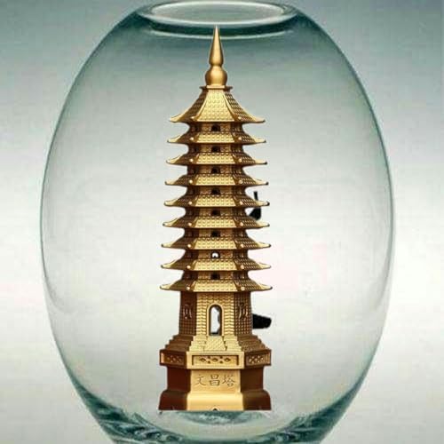 Golden Wen Chang Pagoda Tower Statue Career Fame 13 Layer