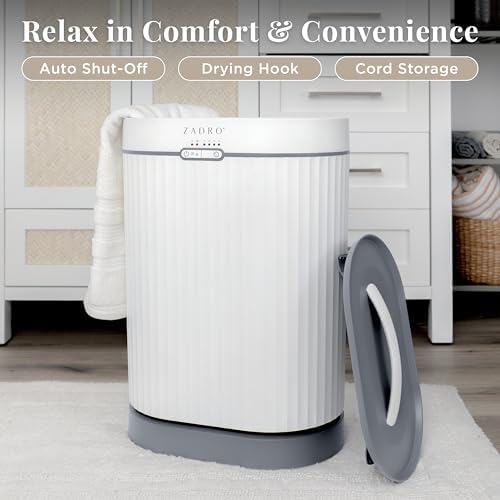 Zadro Fluted Oval Towel Warmer with Timer and Aromatherapy