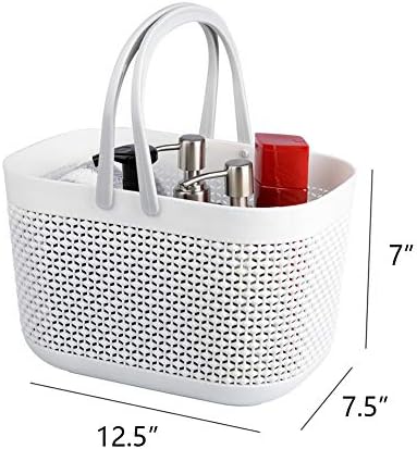 UUJOLY Plastic Storage Baskets with Handles - Shower Caddy for Bathroom Kitchen