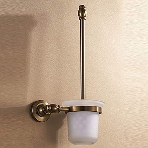 LUDSUY Space Brushed Aluminum Bronze Toilet Set with Frosted Glass Stems 1