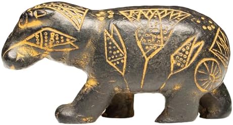 Discoveries Egyptian Imports Black Hippo Statue 2 Made in Egypt 1