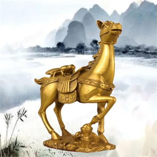Ecqizer Feng Shui Horse Statue for Good Luck and Prosperity 1