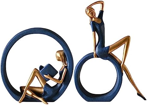 HW 2PCS 11H Girl Statues for Home Decor