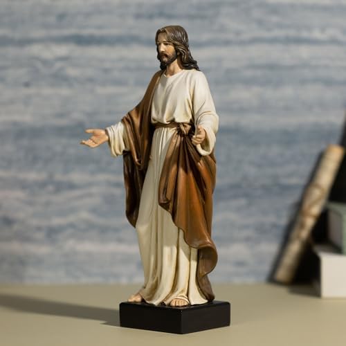 12 Inch Hand Painted Jesus Statue Religious Home Decor