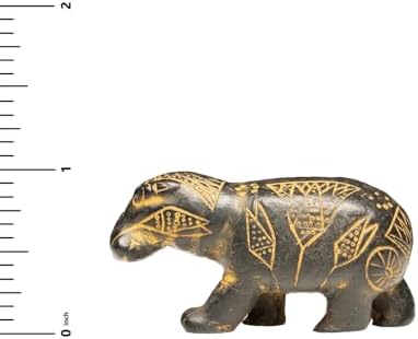 Discoveries Egyptian Imports Black Hippo Statue 2 Made in Egypt 1