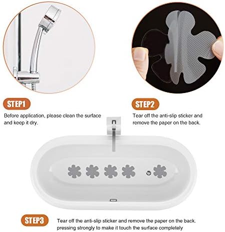 Secopad Bathtub Stickers Non-Slip 24PCS Gray Set