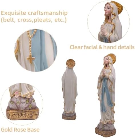 MeritMode 15 H Virgin Mary Praying Statue - Lourdes Catholic Collectible Figurine