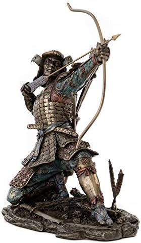 Japanese Samurai Archer Bronze Statue - 85 Inch Collectible Figurine