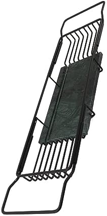 Fafeicy Metal Marble Bathtub Rack - Space Saving Anti Slip