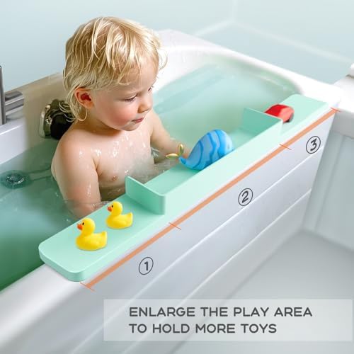 YUOROS Silicone Splash Guard for Bathtub Green