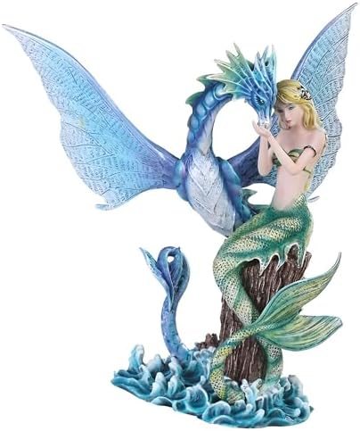 ICE ARMOR 11 H Blue Mermaid Statue Fantasy Figurine