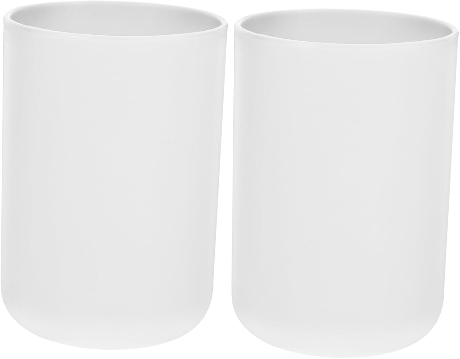 2pcs Lightweight PP Toothbrush Cups for Bathroom and Daily Use