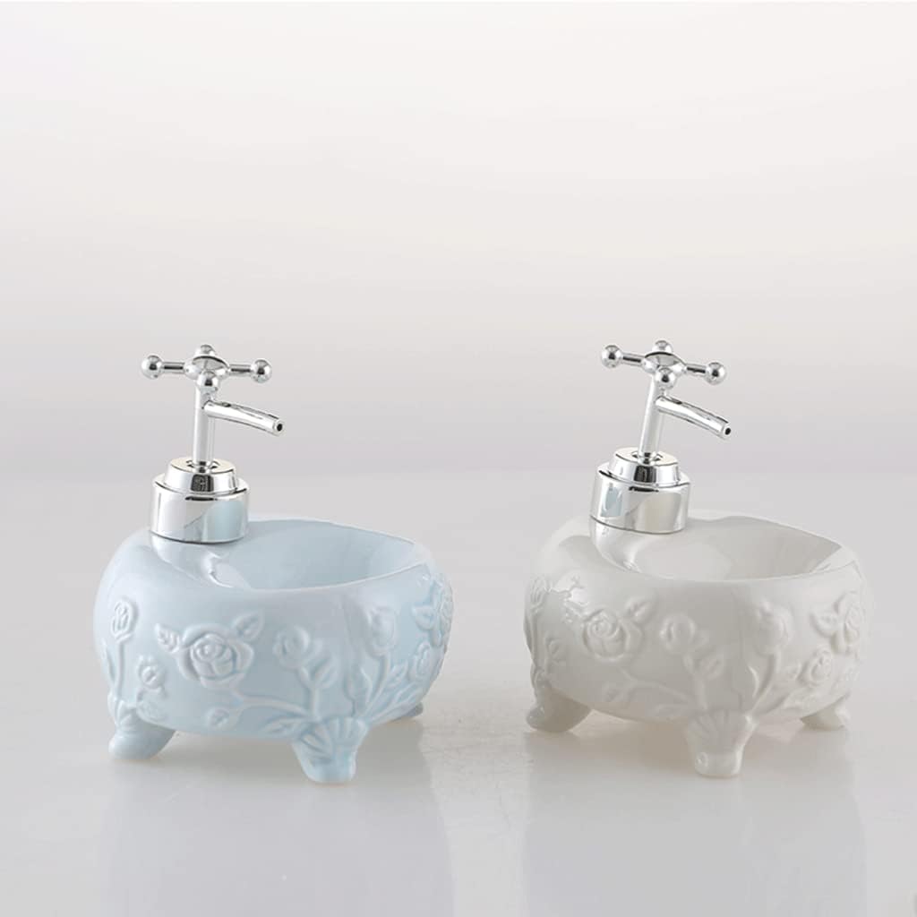 Cute Ceramic Soap Dispenser for Kids Bathroom Pink