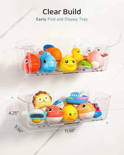 Ginnerella Bath Toy Storage 2 Pack Organizer