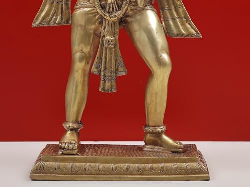 Brass Hanuman Statue 24 Inches for Home Office Decor