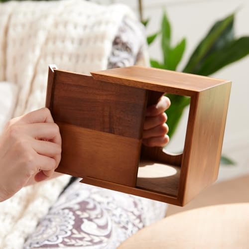 YANGQIHOME Acacia Wood Tissue Box Cover