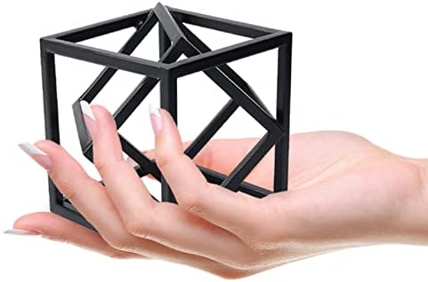 DreamsEden Brass Cube Sculpture Modern Decor Accent
