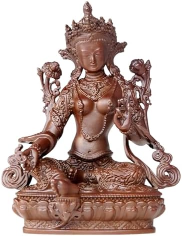 Small Buddha Statue Indoor Green Tara Decor