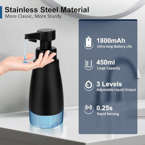 Blancel Touchless Soap Dispenser 15oz Electric Adjustable