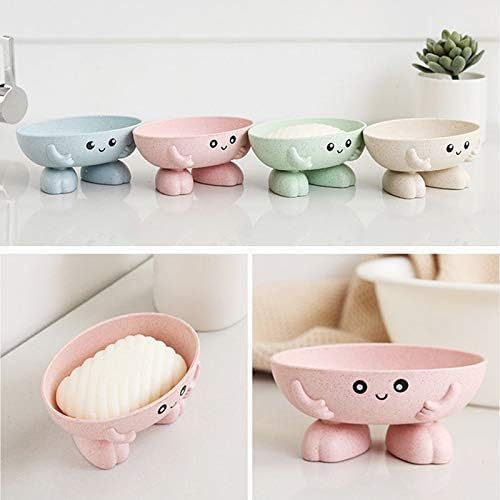 Eco-Friendly Plant Fibres Soap Dish with Drain Holes Blue
