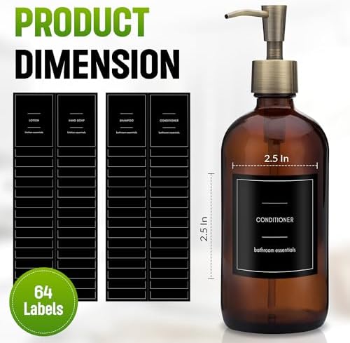 Quintessential Pack of 64 Waterproof Soap Labels