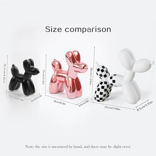 Notakia Balloon Dog Ceramic Statue Home Decor