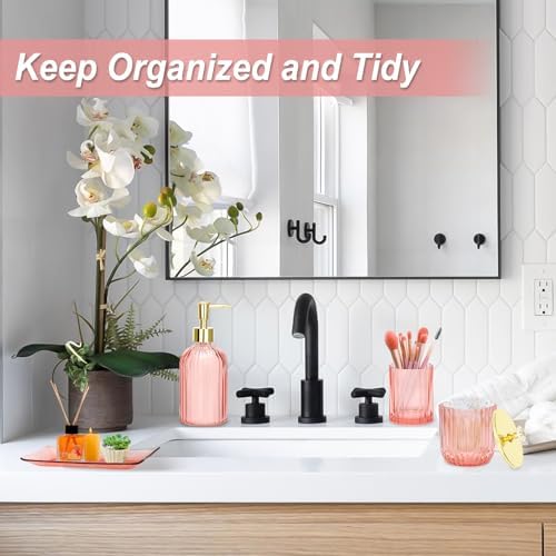 Jenseits Pink Bathroom Accessory Set 4 Pcs