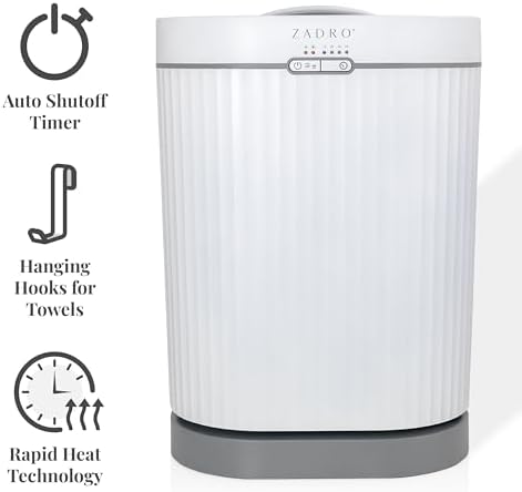 Zadro Fluted Oval Towel Warmer with Timer and Aromatherapy