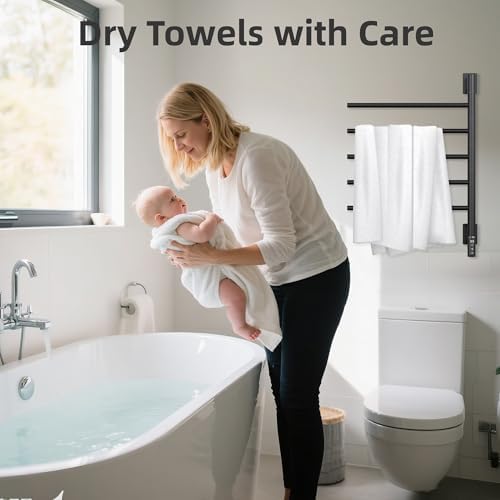 PBhusri Electric Towel Warmer with Rotating Rack and Timer