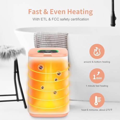 RESIMPLE Towel Warmer with LED Display and 3 Heating Modes 1