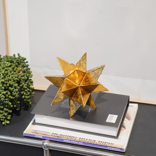 Braxio Resin Gold Multi-Angle Stars Sculpture 1