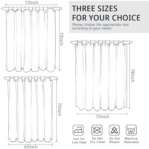 GDHBLING Fall Cartoon Rabbit Shower Curtain Set with 12 Hooks 1