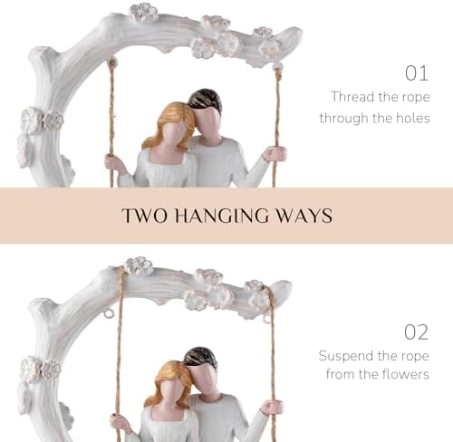 Storieme Romantic Couples Swing Figurine - Unique Wedding Anniversary Gift