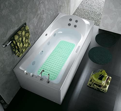Linoows Non-Slip Bathtub Mat 39 x 16 Inch Pale Green
