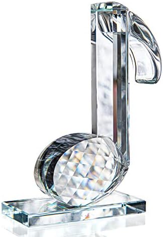 QFkris Crystal Eighth Note Figurine 5 Inch Statue