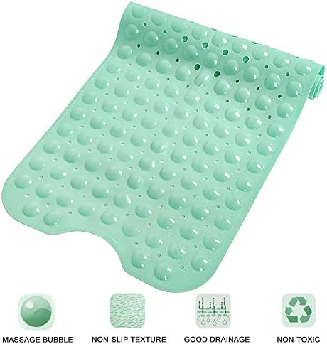 Linoows Non-Slip Bathtub Mat 39 x 16 Inch Pale Green