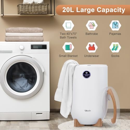 Winado Towel Warmer Bucket with Remote Control and Fragrance Holder