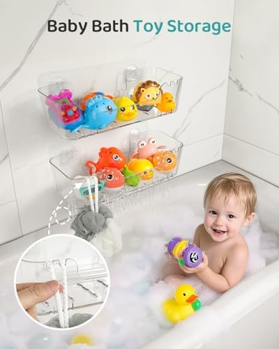 Ginnerella Bath Toy Storage 2 Pack Organizer