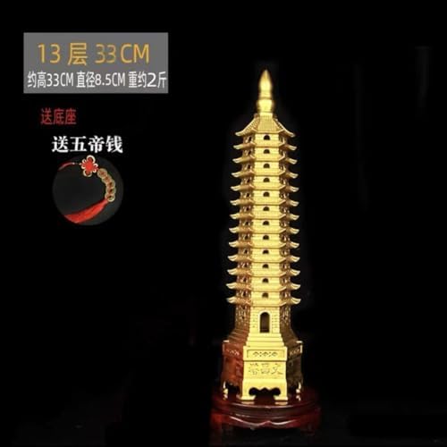 Golden Wen Chang Pagoda Tower Statue Career Luck