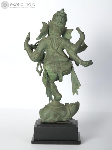Eight Armed Lord Ganesha Brass Statue 16 Inch Showpiece
