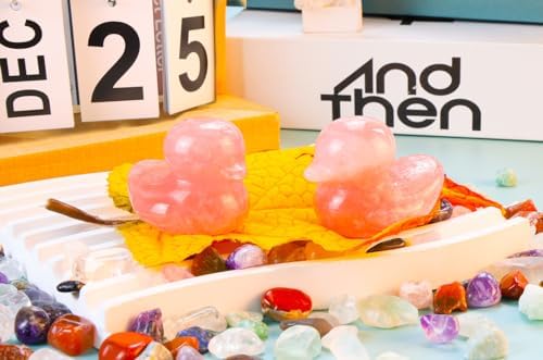 Lucky Duck Figurine with Rose Quartz Crystal