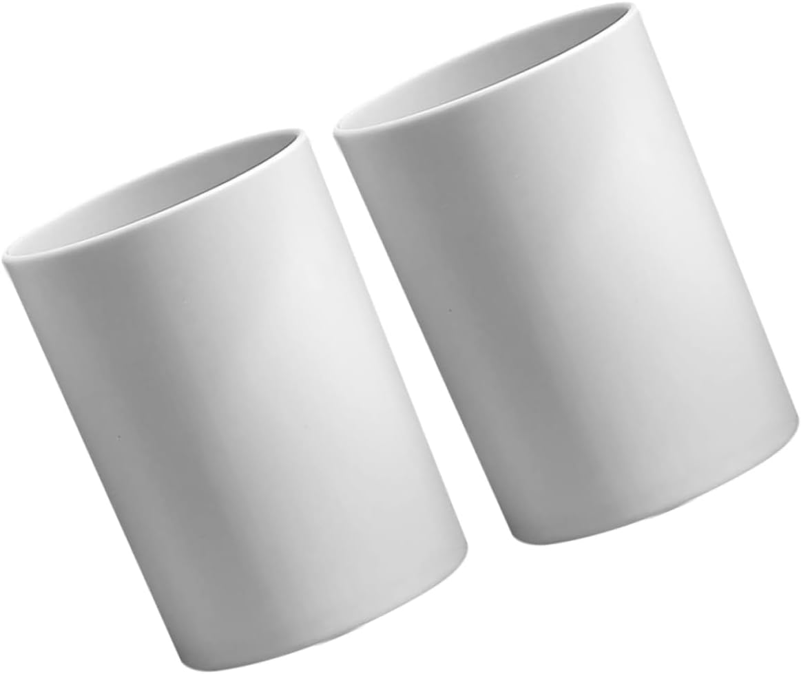 Luxshiny 2pcs Reusable Plastic Toothbrush Cups